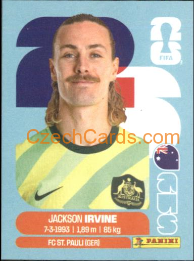Jackson Irvine 2026 Panini World Cup Sticker #AUS11