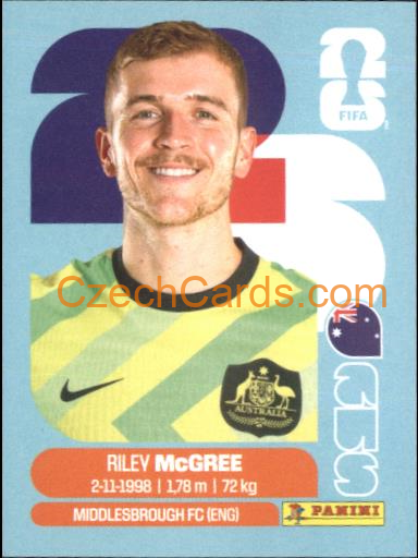 Riley McGree 2026 Panini World Cup Sticker #AUS12