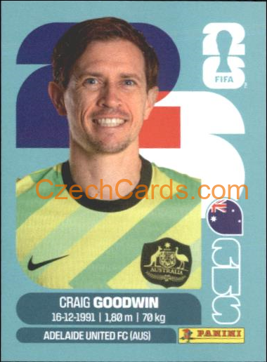 Craig Goodwin 2026 Panini World Cup Sticker #AUS17