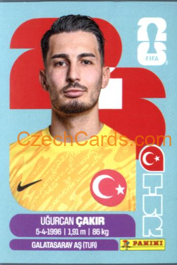 Ugurcan Cakir 2026 Panini World Cup Sticker #TUR2