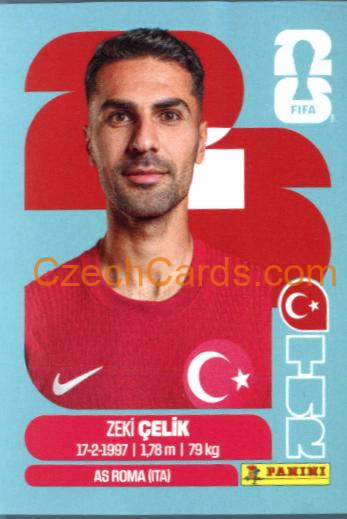 Zeki Celik 2026 Panini World Cup Sticker #TUR4