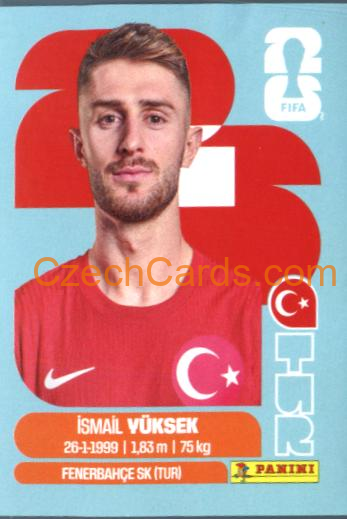Ismail Yuksek 2026 Panini World Cup Sticker #TUR10