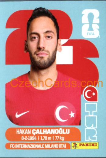 Hakan Calhanoglu 2026 Panini World Cup Sticker #TUR11