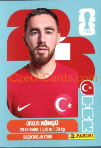 Orkun Kokcu 2026 Panini World Cup Sticker #TUR12