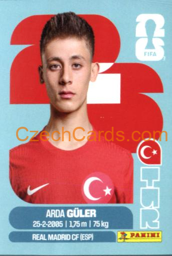 Arda Guler 2026 Panini World Cup Sticker #TUR14