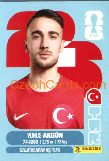 Yunus Akgun 2026 Panini World Cup Sticker #TUR16