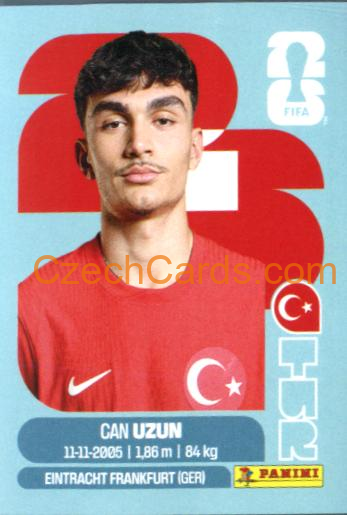 Can Uzun 2026 Panini World Cup Sticker #TUR17