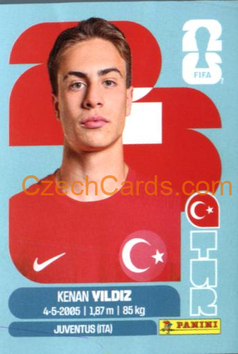 Kenan Yildiz 2026 Panini World Cup Sticker #TUR20