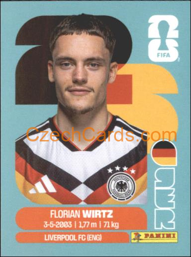 Florian Wirtz 2026 Panini World Cup Sticker #GER11