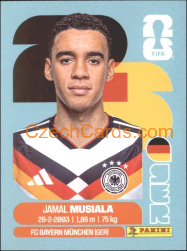 Jamal Musiala 2026 Panini World Cup Sticker #GER15