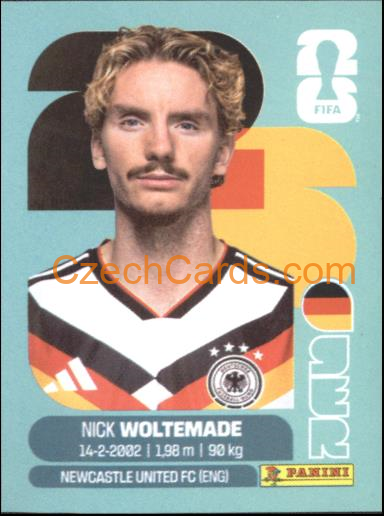 Nick Woltemade 2026 Panini World Cup Sticker #GER20
