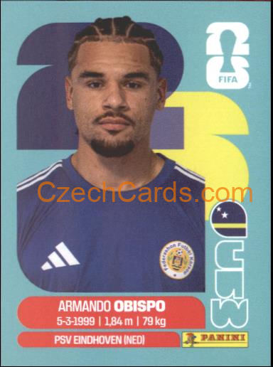 Armando Obispo 2026 Panini World Cup Sticker #CUW3