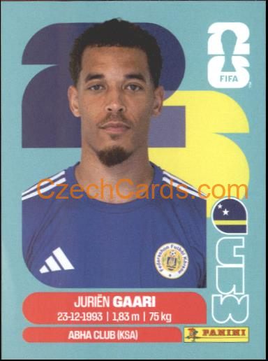 Jurien Gaari 2026 Panini World Cup Sticker #CUW5