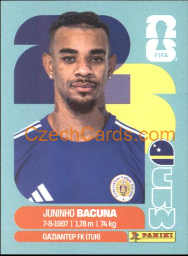 Juninho Bacuna 2026 Panini World Cup Sticker #CUW11