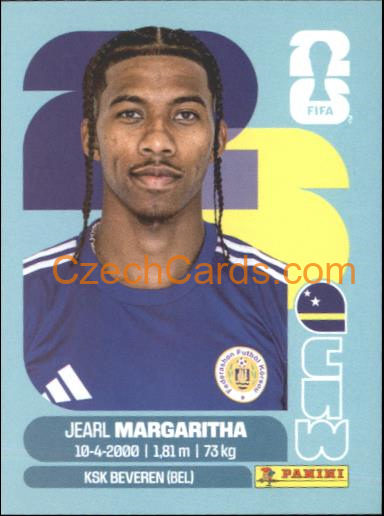 Jearl Margaritha 2026 Panini World Cup Sticker #CUW16