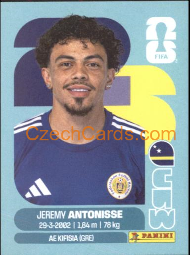 Jeremy Antonisse 2026 Panini World Cup Sticker #CUW18
