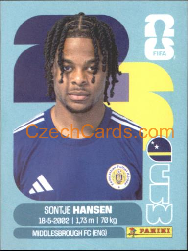 Sontje Hansen 2026 Panini World Cup Sticker #CUW20