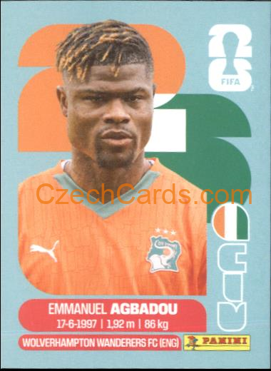 Emmanuel Agbadou 2026 Panini World Cup Sticker #CIV8
