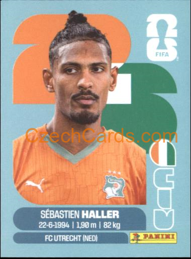 Sébastien Haller 2026 Panini World Cup Sticker #CIV16