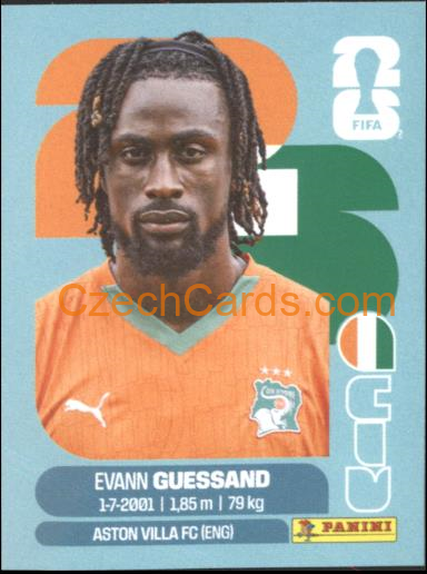 Evann Guessand 2026 Panini World Cup Sticker #CIV19