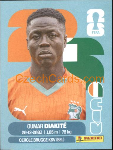 Oumar Diakite 2026 Panini World Cup Sticker #CIV20