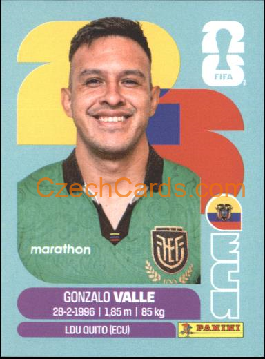 Gonzalo Valle 2026 Panini World Cup Sticker #ECU3
