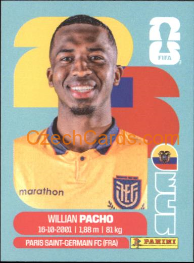 Willian Pacho 2026 Panini World Cup Sticker #ECU6