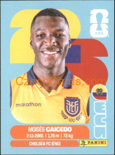 Moises Caicedo 2026 Panini World Cup Sticker #ECU9