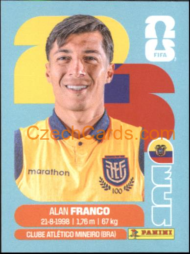 Alan Franco 2026 Panini World Cup Sticker #ECU10