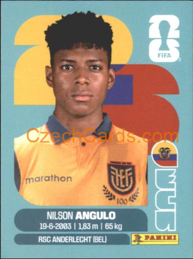 Nilson Angulo 2026 Panini World Cup Sticker #ECU17