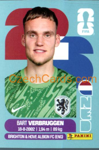 Bart Verbruggen 2026 Panini World Cup Sticker #NED2