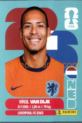 Virgil van Dijk 2026 Panini World Cup Sticker #NED3