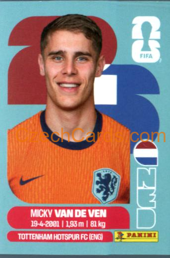 Micky van de Ven 2026 Panini World Cup Sticker #NED4