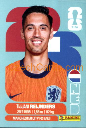 Tijjani Reijnders 2026 Panini World Cup Sticker #NED10