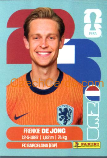 Frenkie de Jong 2026 Panini World Cup Sticker #NED14