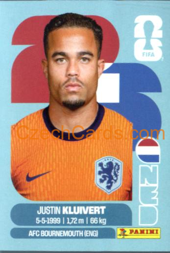Justin Kluivert 2026 Panini World Cup Sticker #NED16