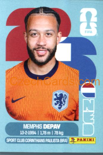 Memphis Depay 2026 Panini World Cup Sticker #NED17