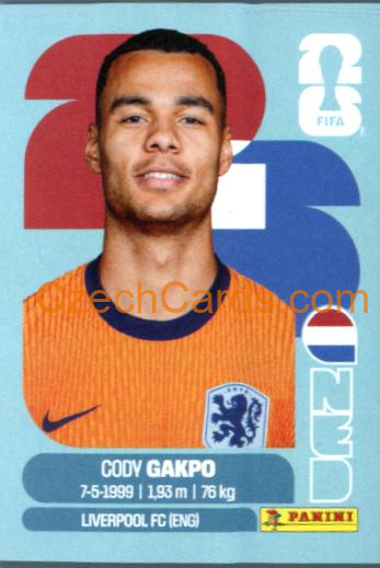 Cody Gakpo 2026 Panini World Cup Sticker #NED20