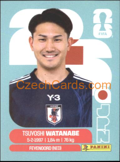 Tsuyoshi Watanabe 2026 Panini World Cup Sticker #JPN7