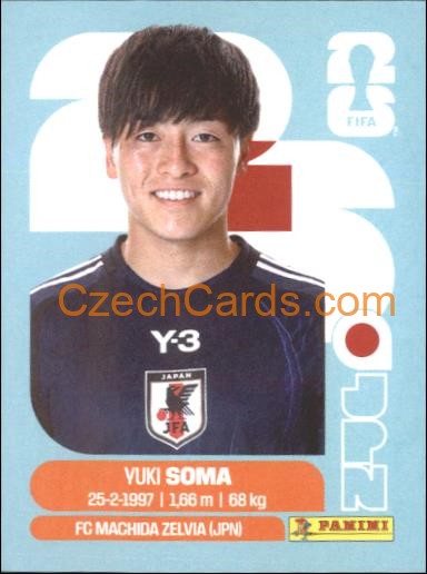 Yuki Soma 2026 Panini World Cup Sticker #JPN9