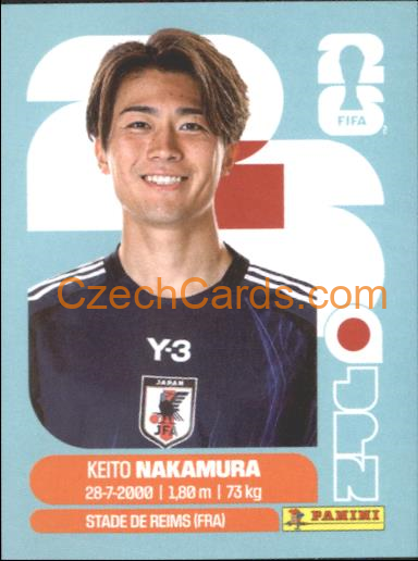 Keito Nakamura 2026 Panini World Cup Sticker #JPN15