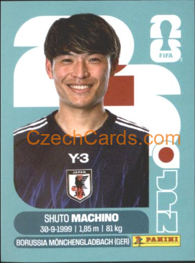Shuto Machino 2026 Panini World Cup Sticker #JPN17
