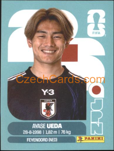 Ayase Ueda 2026 Panini World Cup Sticker #JPN20