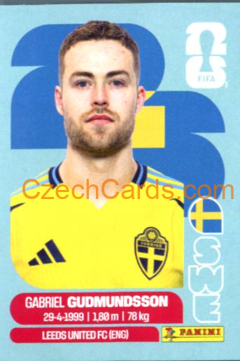 Gabriel Gudmundsson 2026 Panini World Cup Sticker #SWE4