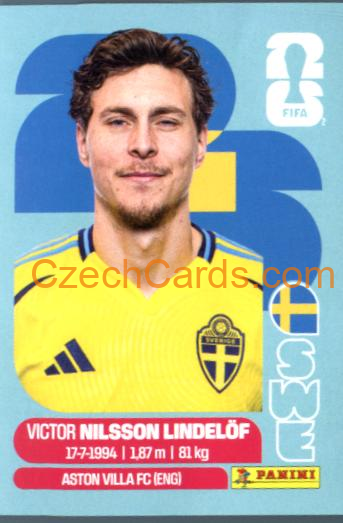 Victor Nilsson Lindelöf 2026 Panini World Cup Sticker #SWE6