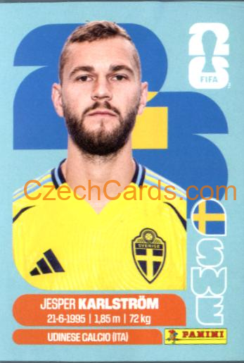 Jesper Karlström 2026 Panini World Cup Sticker #SWE10