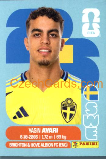 Yasin Ayari 2026 Panini World Cup Sticker #SWE11