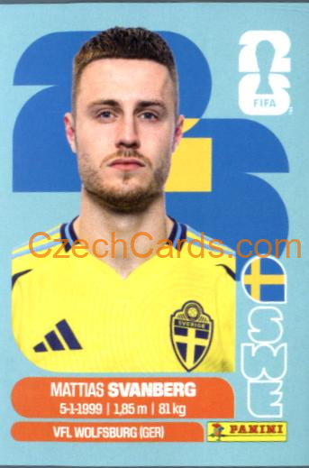 Mattias Svanberg 2026 Panini World Cup Sticker #SWE12