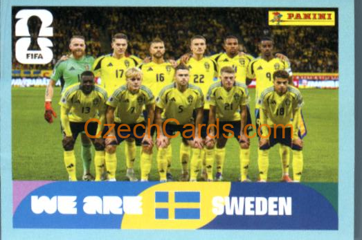 Team Photo Sweden 2026 Panini World Cup Sticker #SWE13