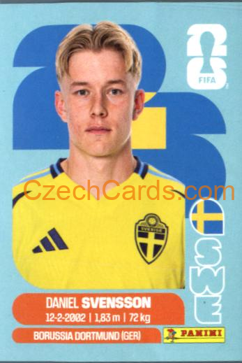 Daniel Svensson 2026 Panini World Cup Sticker #SWE14